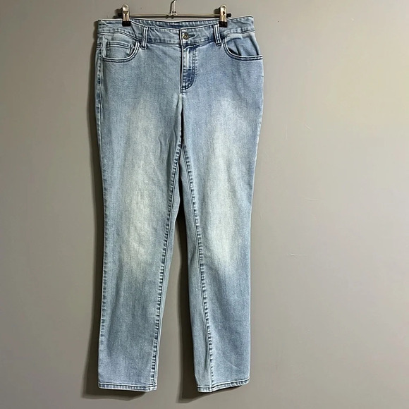 CJ Banks Denim - Christopher & Banks straight leg jeans size 10